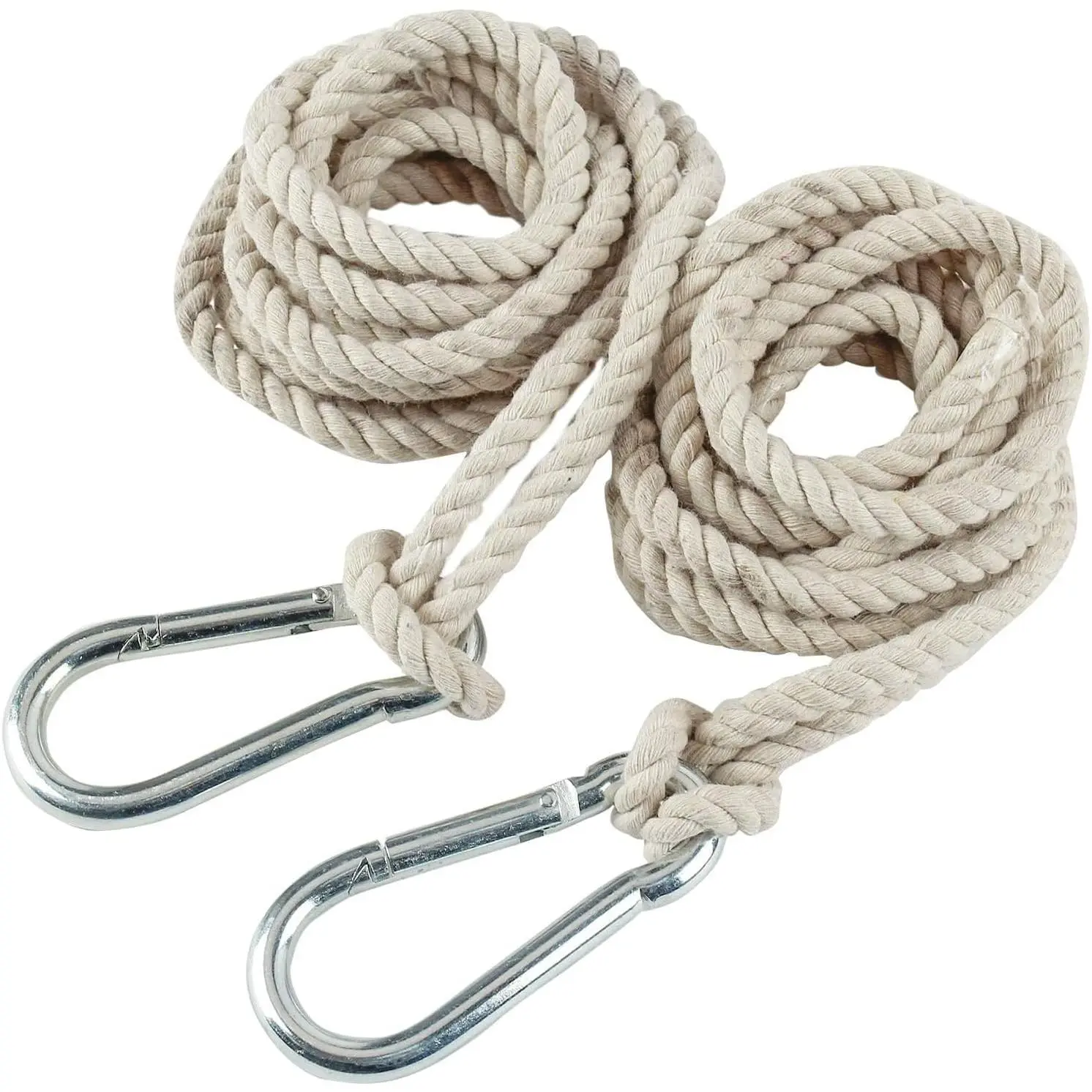 Hammock Tree Straps Extra Long - 2 Pack Tree Swing Hanging Straps Hammock Rope 16.4ft Each with Heavy Duty Carabiner Hooks Kit for Camping Trip Playground Outdoor