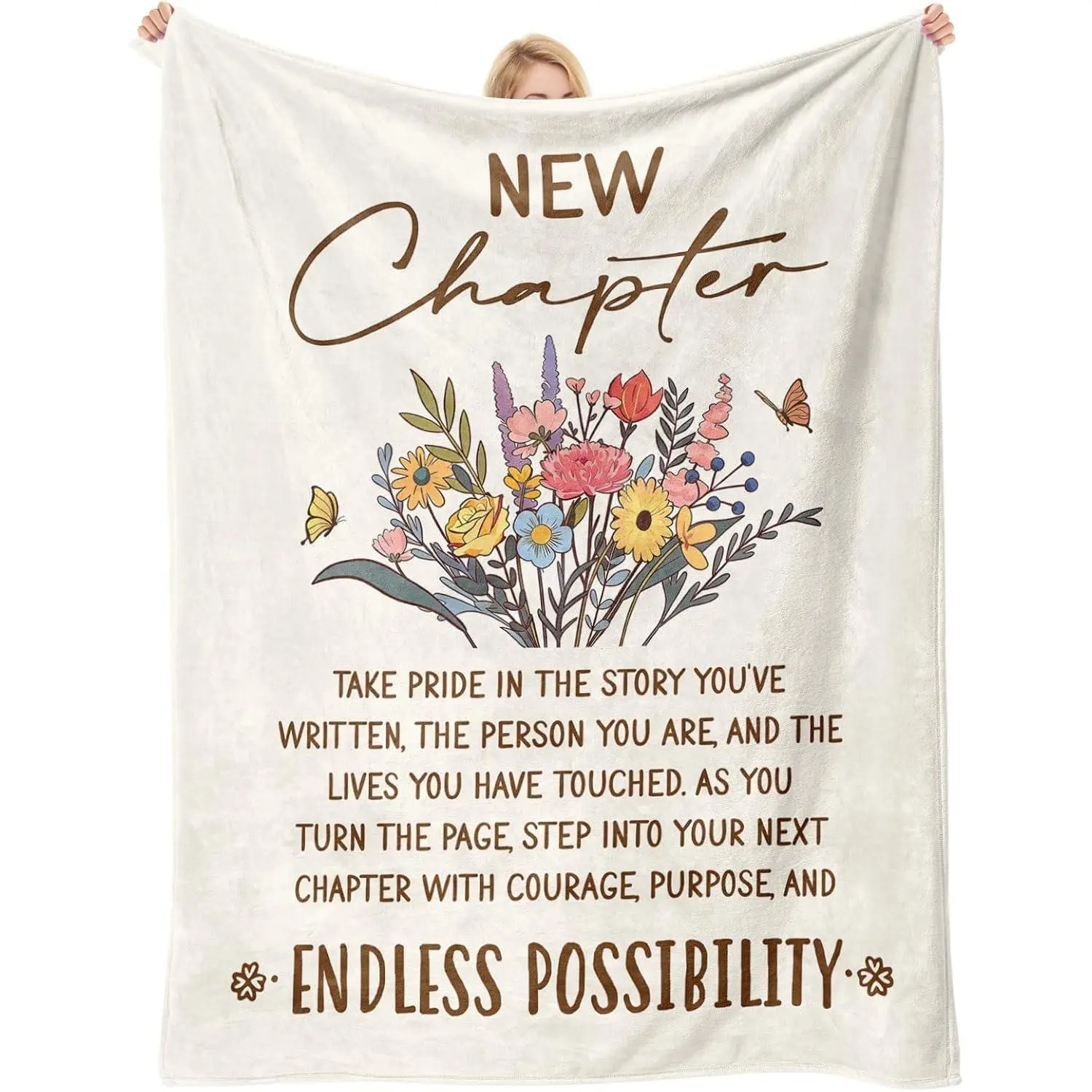 Retirement Blanket for Women Men, Green| Sentimental Message, Skin Frendly, Thick and Soft