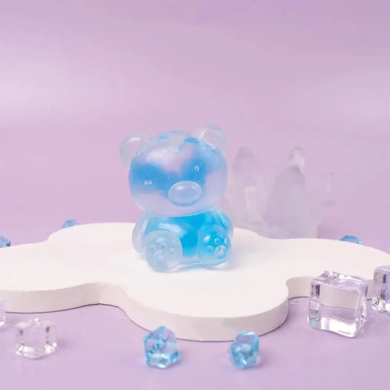 Pawtoto Little Bear Bobo Blue Squishy BalSensory Toy, Stress Relief Toy, Fidget Toy, Creative Activity Gift for Teens & Adults