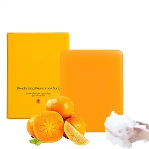 Natural Persimmon Deodorizing Soap, Gentle Cleansing Bar, Softening Skincare, Mild Face Wash, Moisturizing Body Care, Daily Use