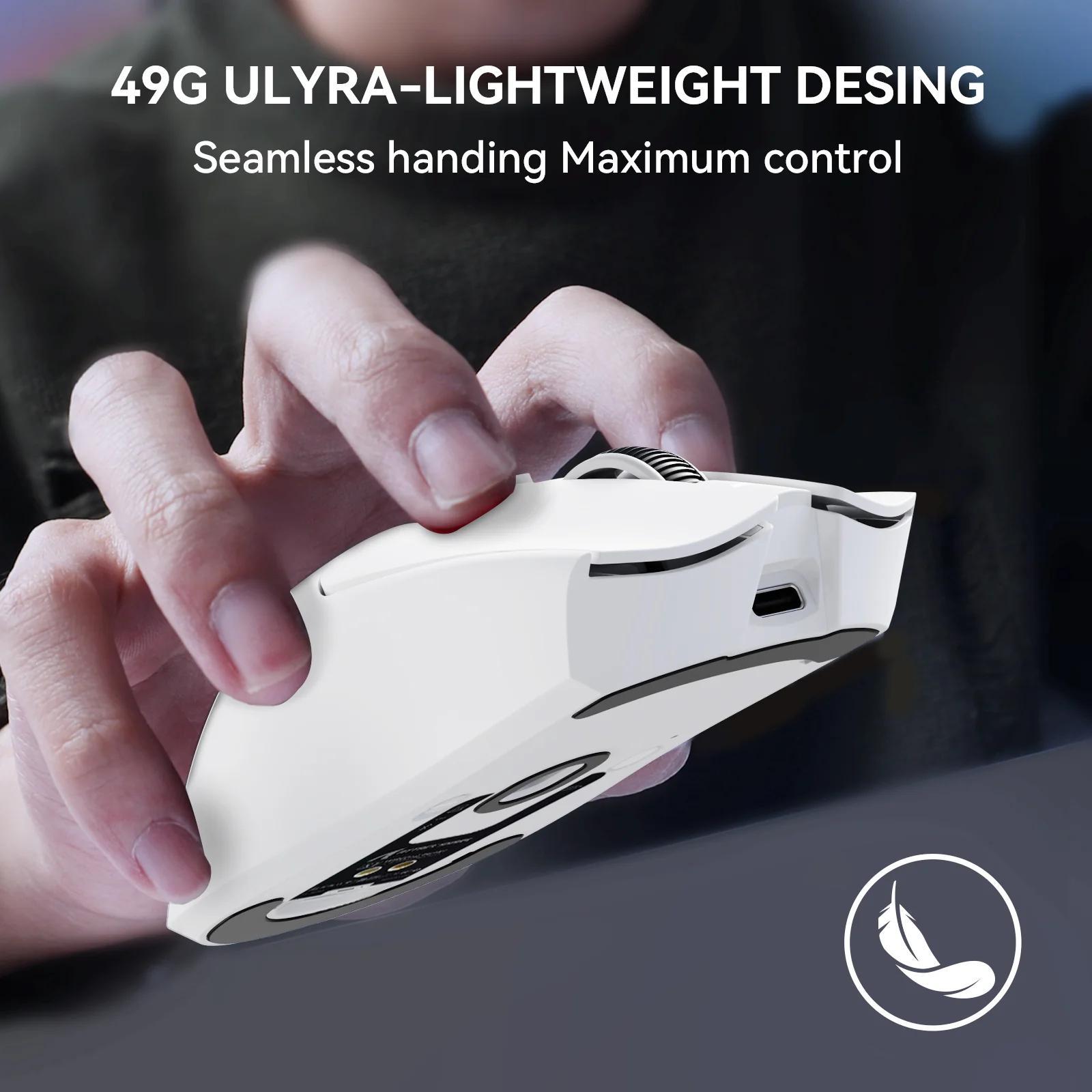 ATTACK SHARK Attack Shark X1 Wireless Gaming Mouse, Ergonomic Mouse, Magnetic RGB Charging Mouse, Optical Micro Switch Mouse for PC MAC Gamer