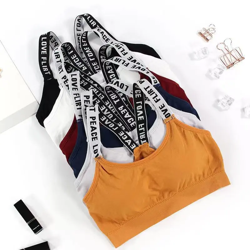 6pcs Women'S Floral Print Sports Bras - Medium Support, Removable Pads, Cross-Back Design, Comfortable Yoga & Workout Tops in Pink, Blue, Green, White, Black, Beige, Yoga Apparel |     Floral Print Design |     Comfortable Fit