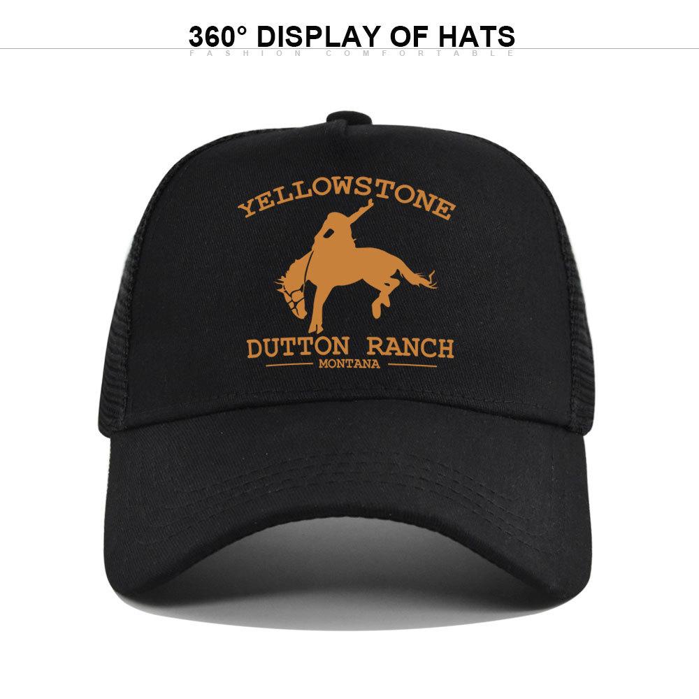 Best-selling Yellowstone baseball cap, screen-printed Yellowstone mesh cap, printed duckbill cap, unisex washable breathable sun hat
