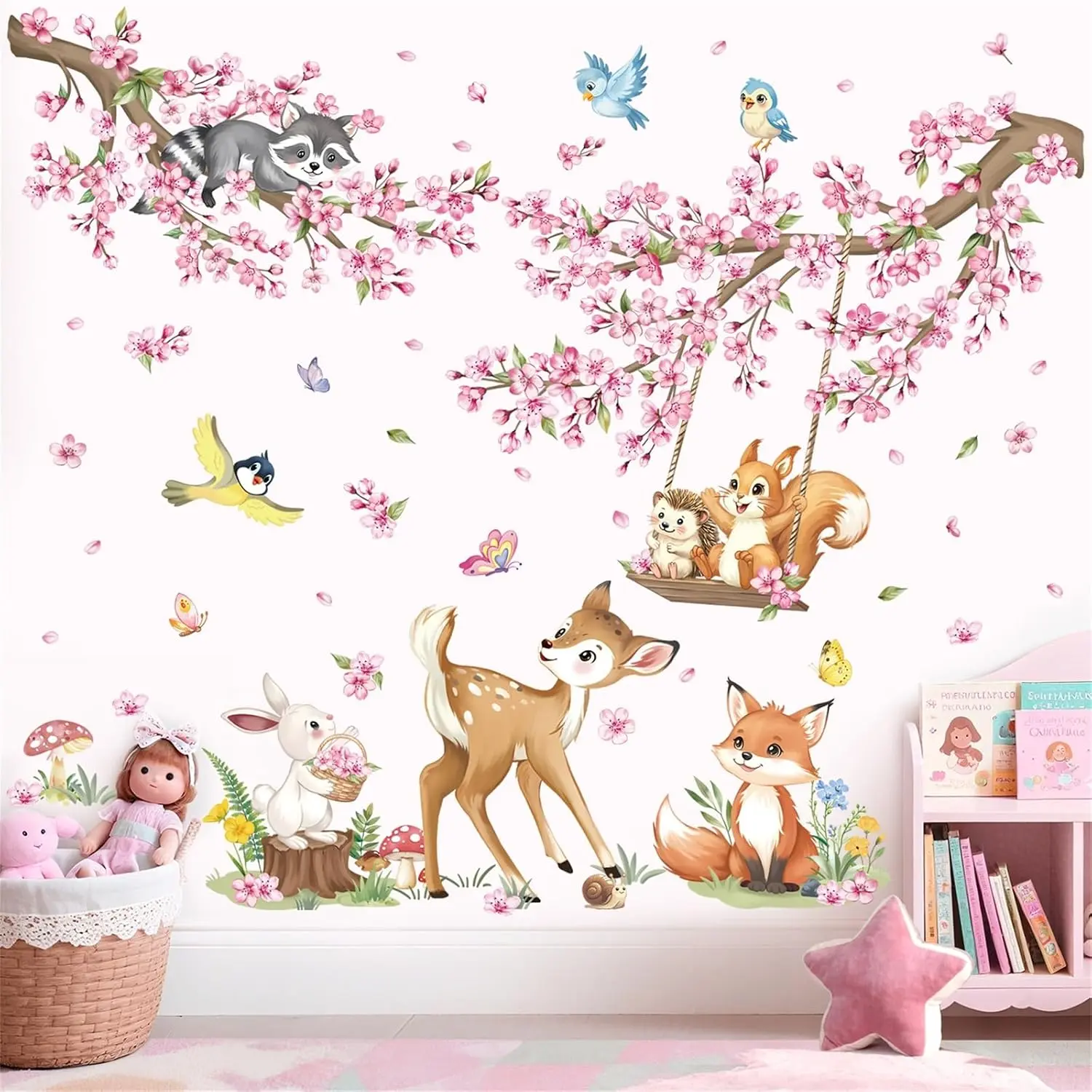 Woodland   Flower Cherry Blossom Wall  Stickers