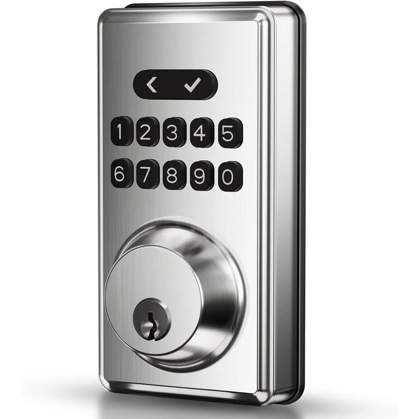 Keyless Entry Door Lock Deadbolt with Keypad, Digital Smart Locks with Code, Auto Lock, Anti-Peeking Password, Easy Installation, Satin Nickel | keypad deadbolt for Front Door with 2 Keys, Auto Lock, Anti-Peeking Password, One-time Codes, Easy Installatio