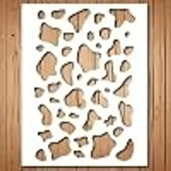 Reusable Camo Animal Cow Print Stencil Template 5"x 6" for Painting on Wood Glass Wall Rock Fabric Canvas Glassware