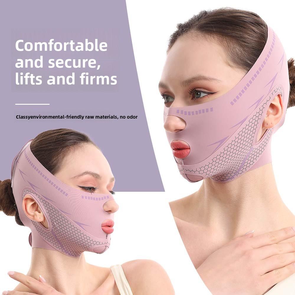 Graphene V-face lifting mask tightens facial contours, reduces nasolabial folds and double chin, sleep bandage is comfortable and breathable