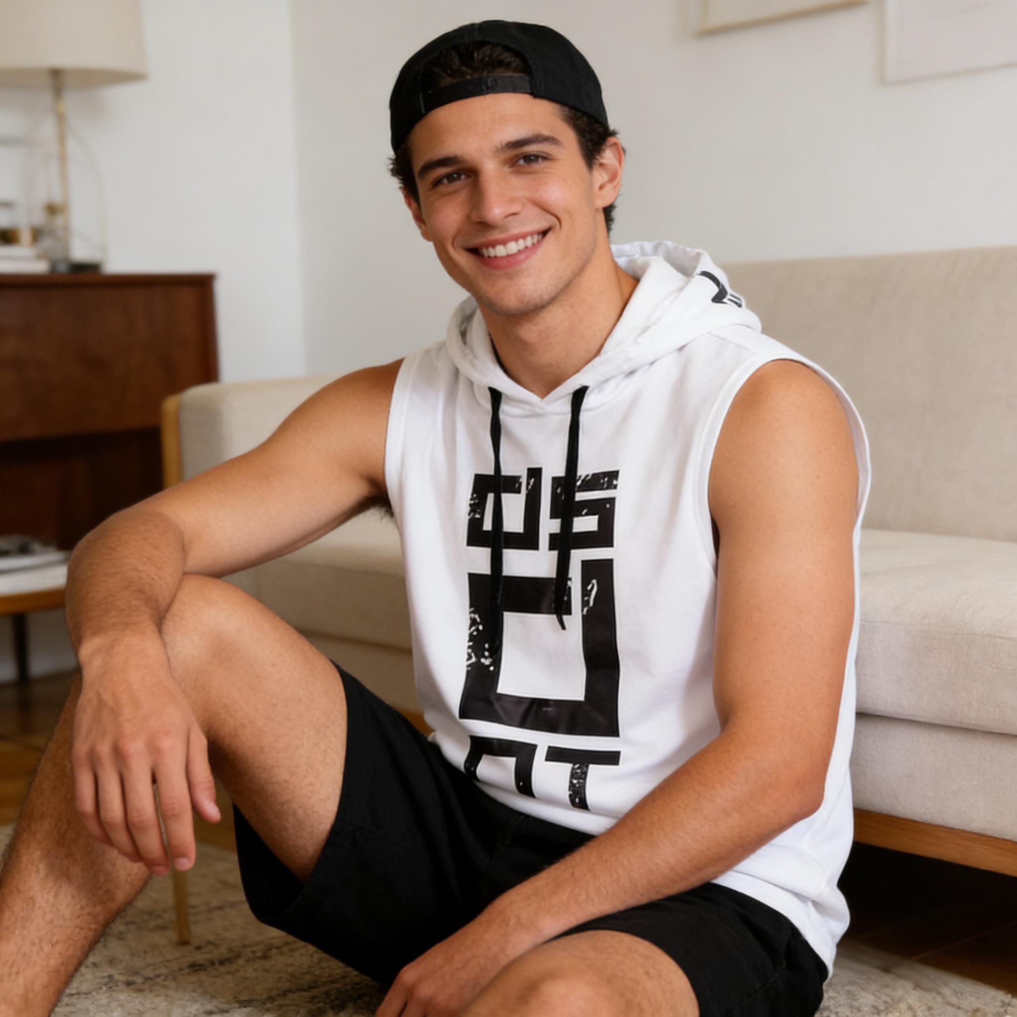 Men's Sleeveless Hooded Gym Tank Top Quick Dry Muscle Fit Fitness Hoodie for Workout & Casual Wear