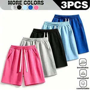 3-Pack ,men’s shorts: drawstring 5‑inch shorts, running athletic shorts-breathable and comfortable. Suitable for summer daily commuting/work, outdoor running, holiday leisure. Simple solid colors that are easy to match; suitable for both men
