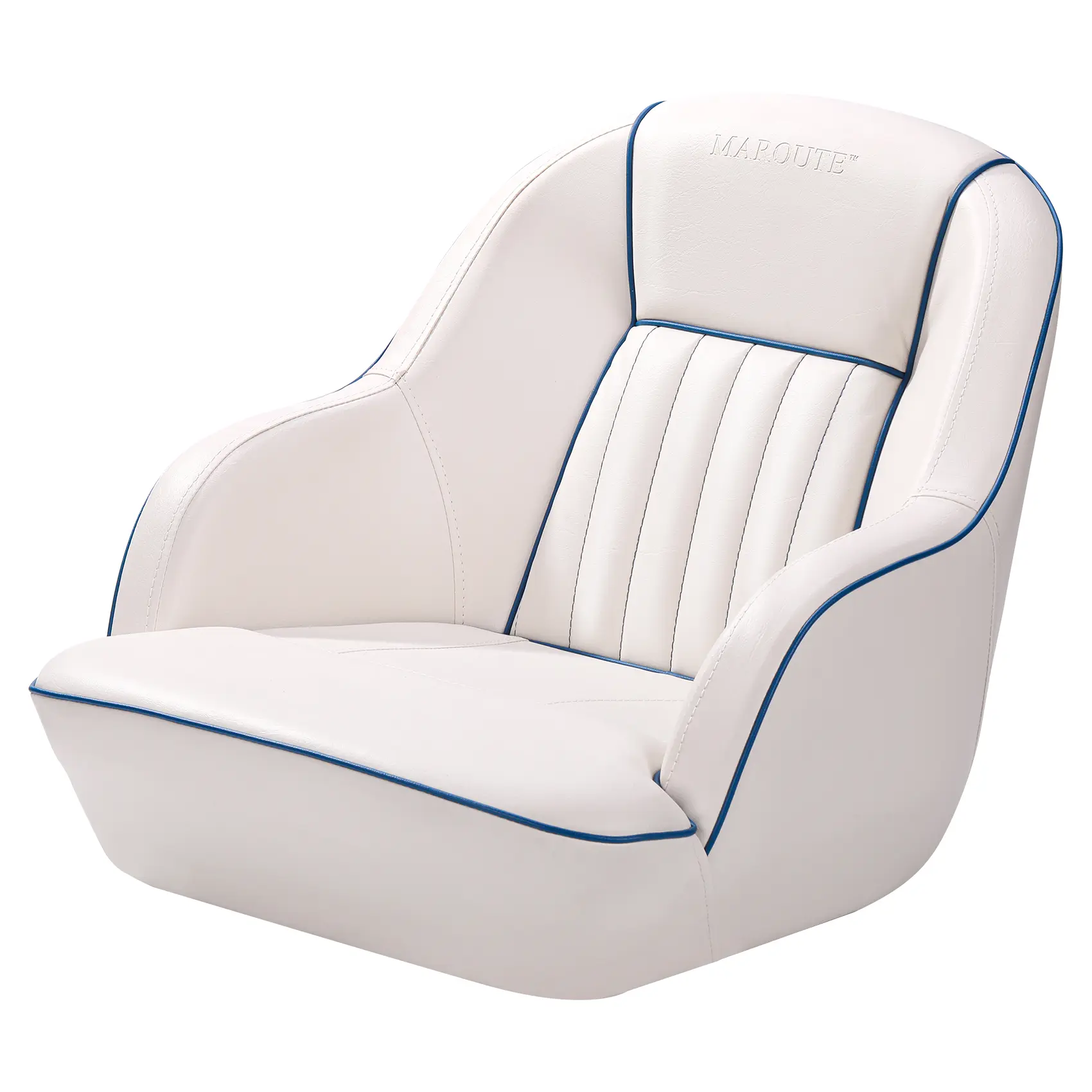 Ergonomic High Back Pontoon Boat Captain Seat – UV-Resistant Marine Vinyl, High-Density Foam Cushion, Easy to Install, Comfortable for Fishing & Boating