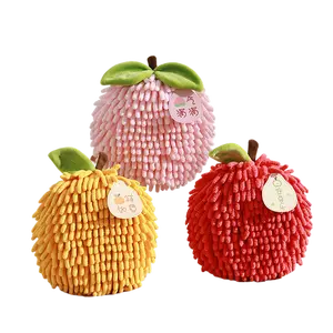 Creative fruit meaning hand towel hanging type water absorption quick drying thickened hand towel handkerchief