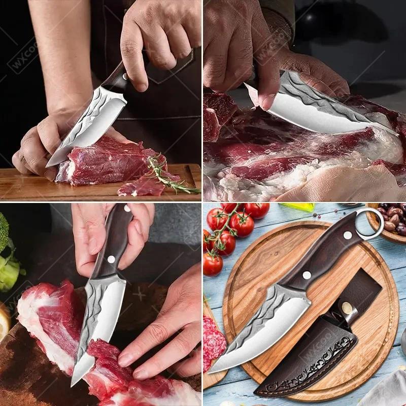 1PC Outdoor Barbecue Knife Camping Cleaver Hand Forged Hammer Grain Small Knife Portable Fruit Slicing Multi-purpose Knife kitchen accessories 1PC Outdoor Barbecue Knife Camping Cleaver Hand Forged Hammer Grain Small Knife Portable Fruit Slicing Multi-purpose Knife kitchen accessories