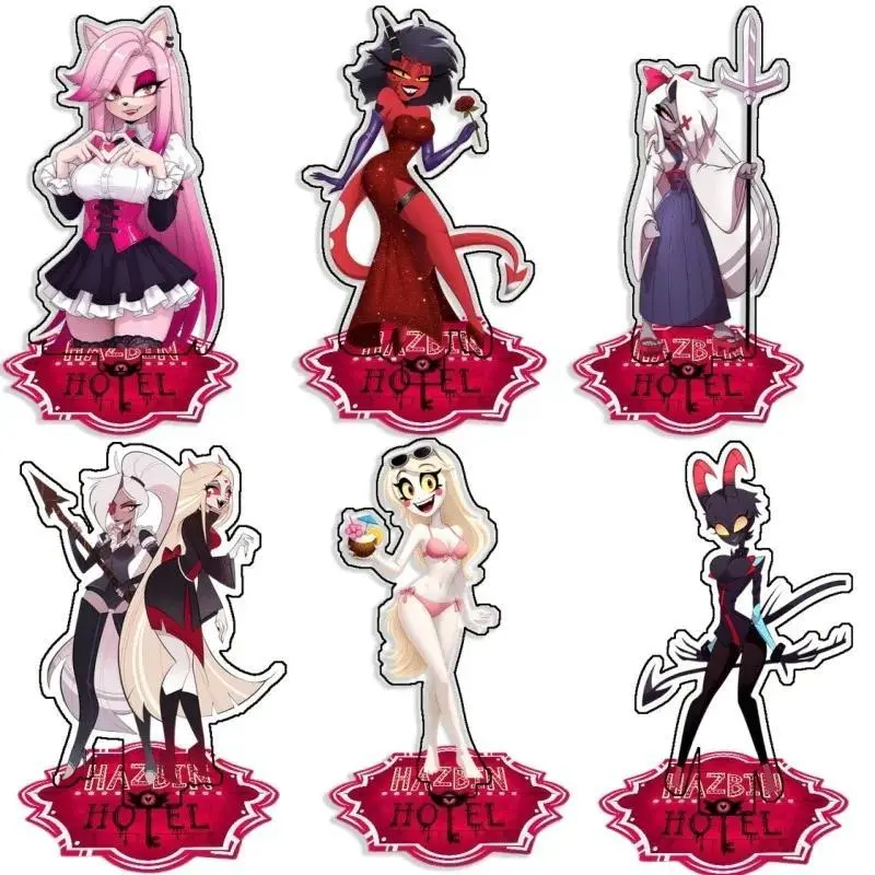 Standing Sign for Hazbin Hotel VaggieMillie Lute Acrylic Desktop Stand Decorating Self Made Collection Toys Fans Gifts 15cm