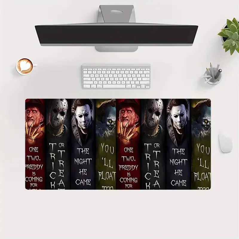 Extra Large Rubber Gaming Mouse Pad, Movie Design Style, Fun Desktop Element, Office and Game Setup, Ideal Christmas and Halloween Gift