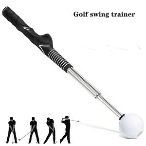 golf swing practice stick, telescopic golf training aid with non-slip rubber handle, golf training & warmup practice stick,  golf accessories