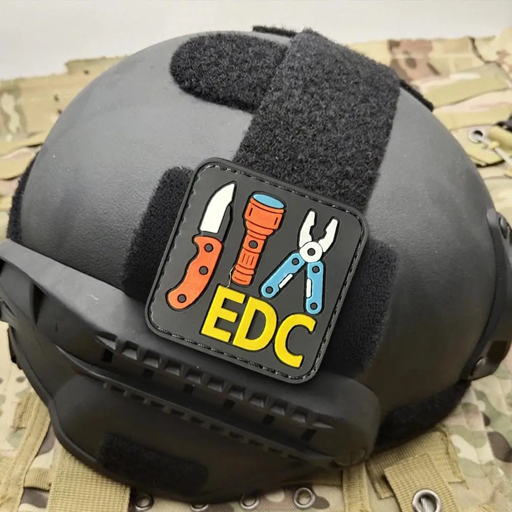 Outdoor Survivalist EDC Gear 3D PVC Patch Hook and Loop Fastener for Techwear Backpack Badge