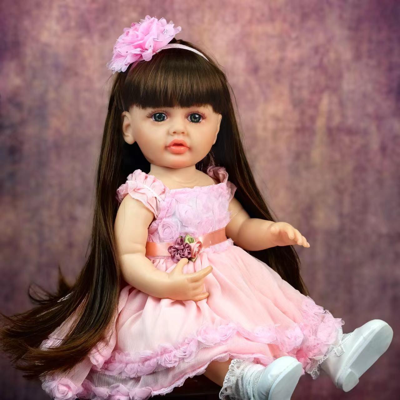 22 Inch Realistic Doll Reborn Doll, Realistic Newborn Baby Doll with Accessories, Cute Play House Pretend Play Toy, Gorgeous Doll, Girls Birthday Gift, Holiday Gift