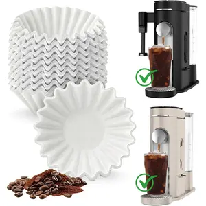 200 Pcs Disposable Coffee Filters for Ninja Pod & Grounds Single Serve Coffee Maker, Basket Small Coffee Paper Filters Compatible with Ninja PB051 PB041 Coffee Maker, 1-2 Cup