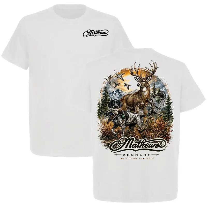 Unisex Archery Graphic T-Shirt, 100% Cotton Round Neck Short Sleeve Tee, Vintage Style Streetwear Gift for Archers with Bold Graphics, Shortsleeve, Menswear, Machine Wash, T-Shirt Top, Vibrant Print