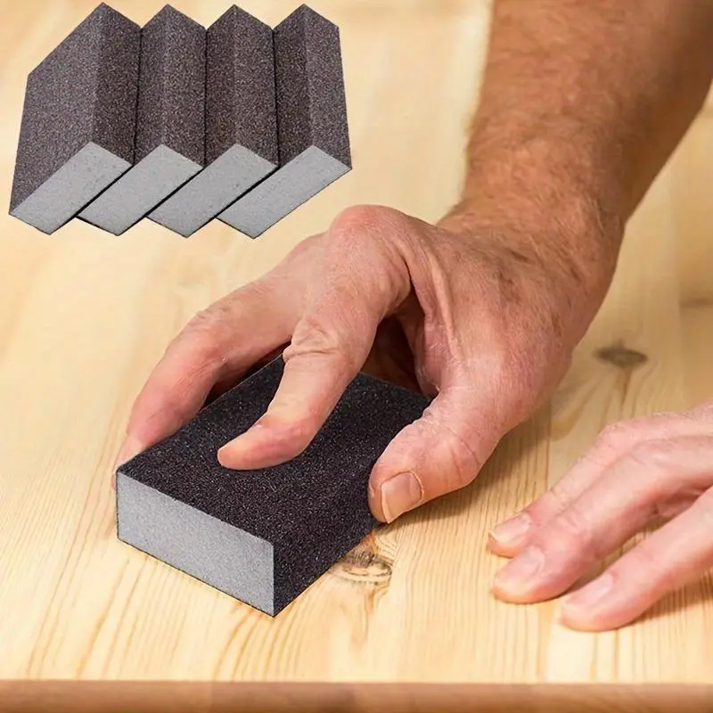 5pcs Durable Sanding Block Set - Versatile Wet or Dry Use - Reusable & Washable for Smooth Woodworking, Furniture Finishing, and Metalwork