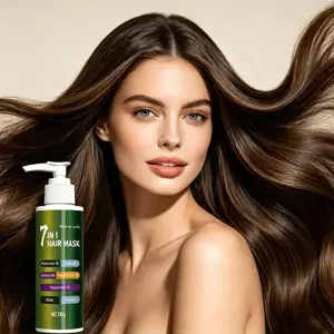 7-in-1 hair mask, deeply repairs split ends, prevents breakage, softens hair, especially suitable for dry hair, hydrates and moisturizes, rich in rosemary essential oil, hemp oil, batana oil, pumpkin seed oil, peppermint oil, biotin, and keratin