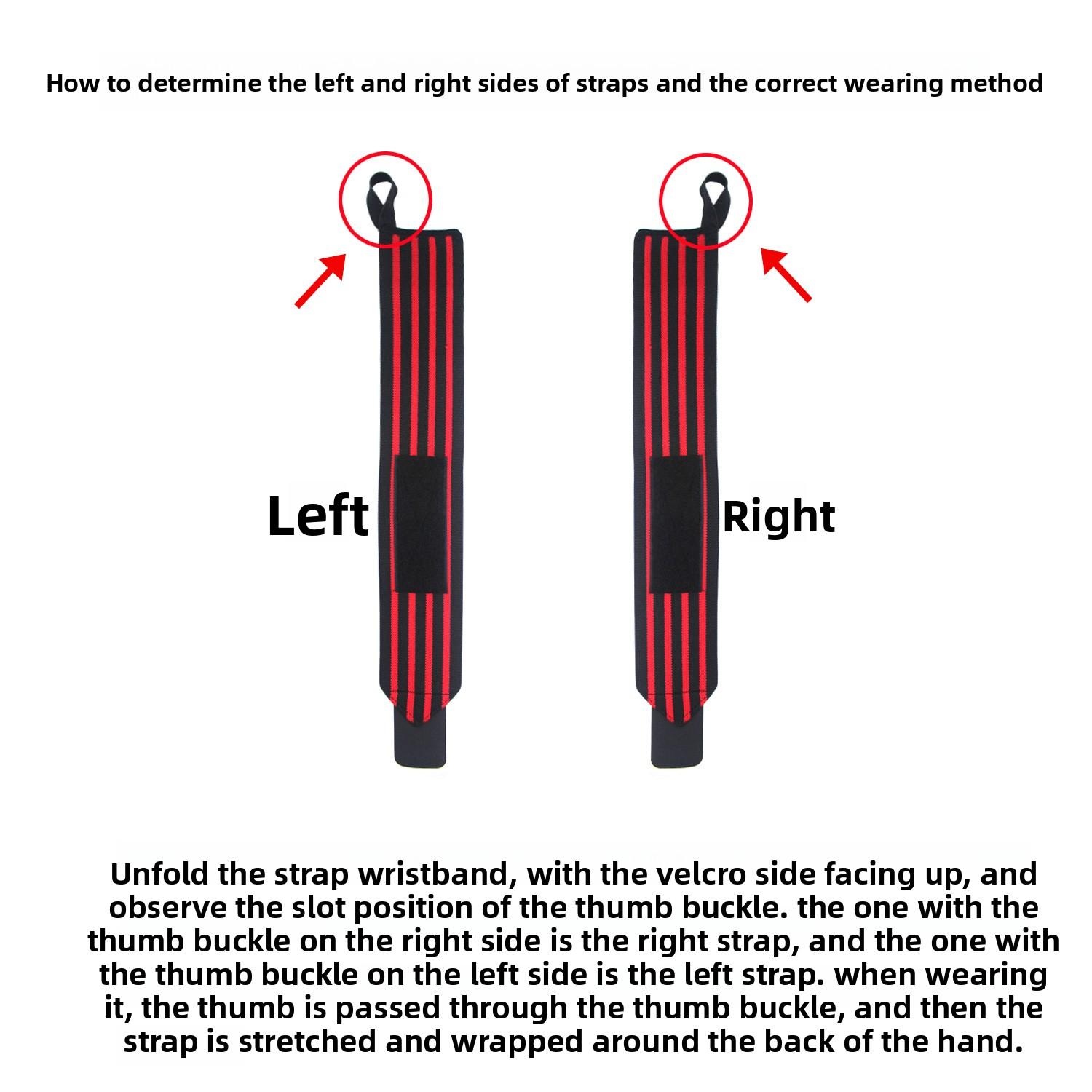 Adjustable wrist wrap bandage for fitness, wrist and arm protection against sprains, strength training, weightlifting, deadlifts