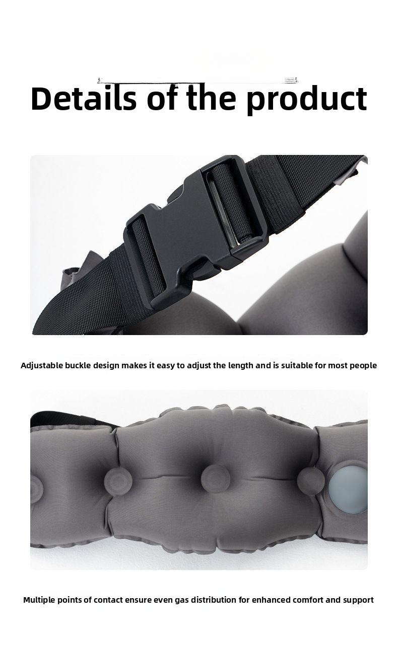 TPU Inflatable Lumbar Neck Pillow Portable Foldable Press Type for Travel Office Car