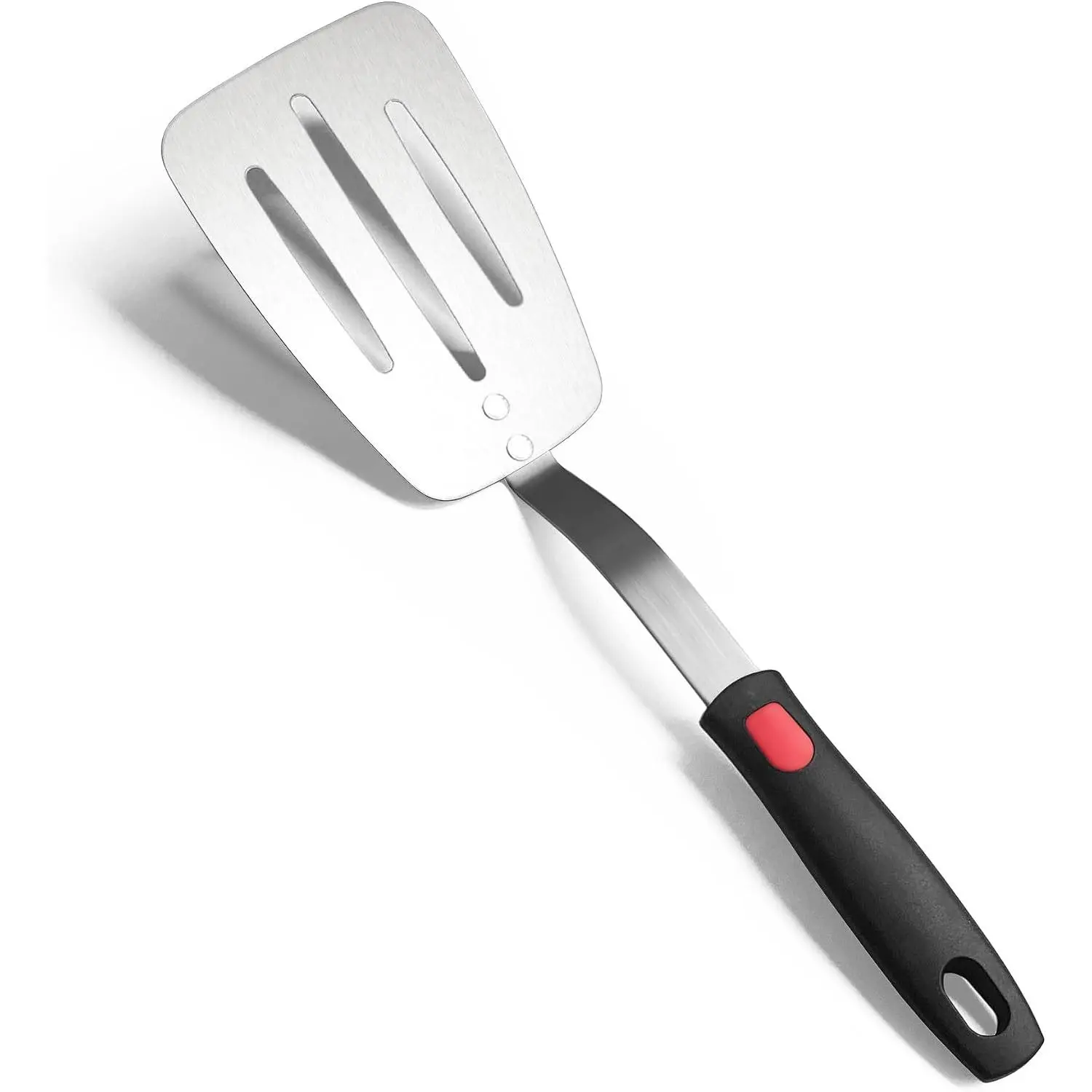 Stainless Steel Flexible Spatula, Thin Metal Turner, X' L Slotted | Kitchen Spatula Truner for Cast Iron Skillet,Thin  & Heat Resistant  Handle,  for Egg, Cookie, Meat, Crep