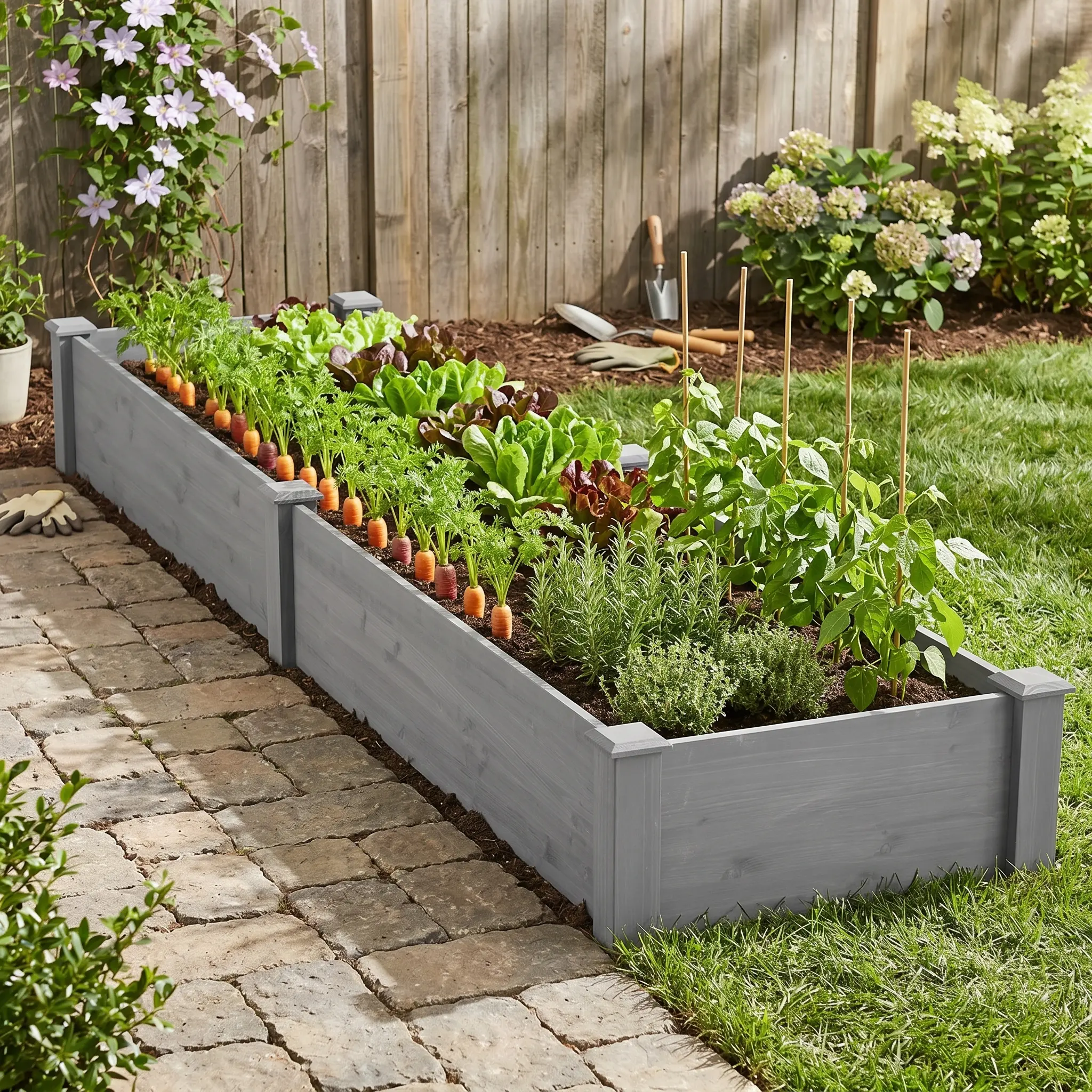 Nokaa Raised Garden Bed 96x28x10 Inch Large Long Planter Box for Outdoor Vegetables Flowers Tool-Free Assembly Natural Wood Planter for Backyard Patio Gardening Elevated Garden Bed