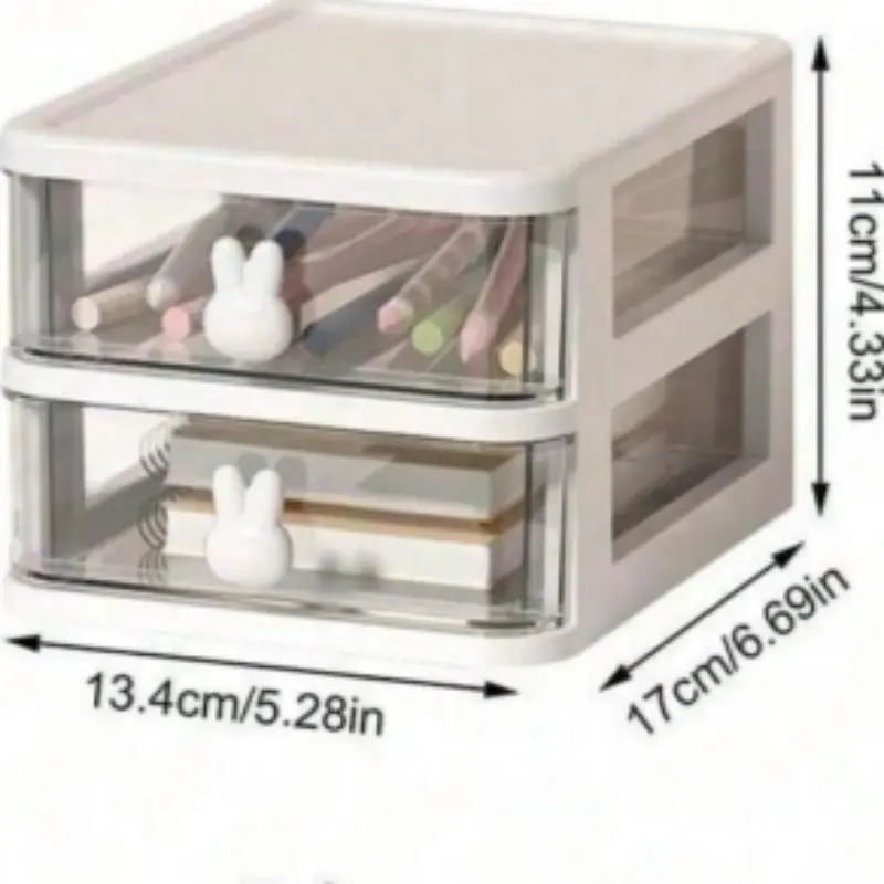 Small Desktop Organizer Box with Drawer, Office Desk Storage Shelf, Office Supply Organizer, Office Supplies, Office Accessories, Holds Business Cards, Pens, Pencils, Phone, Stationery, Cosmetics