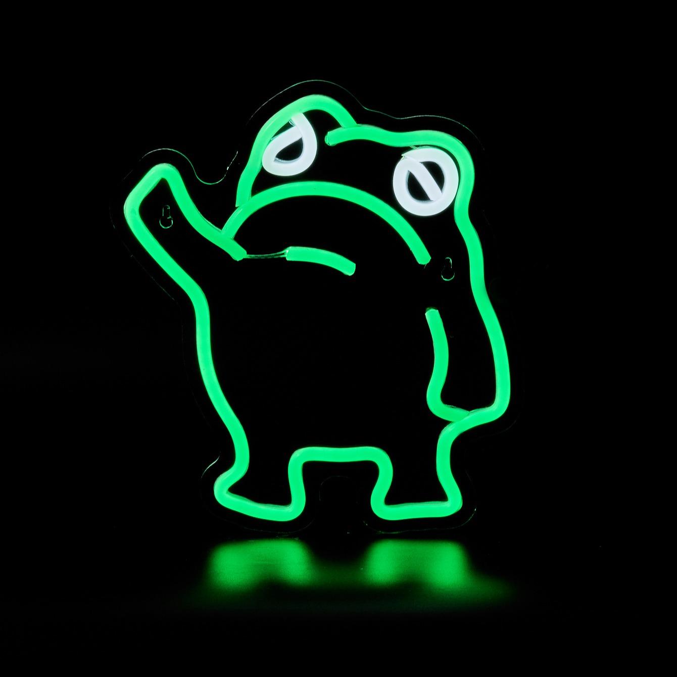 Cute Cartoon Frog Design Neon Sign, 1 Count USB Powered LED Neon Light, Decorative Neon Sign For Home Party Decoration Cute Cartoon Frog Design Neon Sign, 1 Count USB Powered LED Neon Light, Decorative Neon Sign For Home Party Decoration