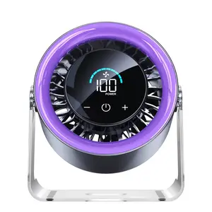 Aston DigitalCoolhill Rechargeable Turbo Desk Fan, 100-Speed Digital Display, Low Noise, Dual Adjustment Modes, Portable USB Mobile Fan for Office Travel Essentials