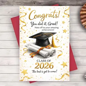 4-piece/set - Graduation season greeting card envelope set, gift card and envelope set, designed as a graduation cap and certificate, suitable for family, friends or teachers as a graduation ceremony or party gift.