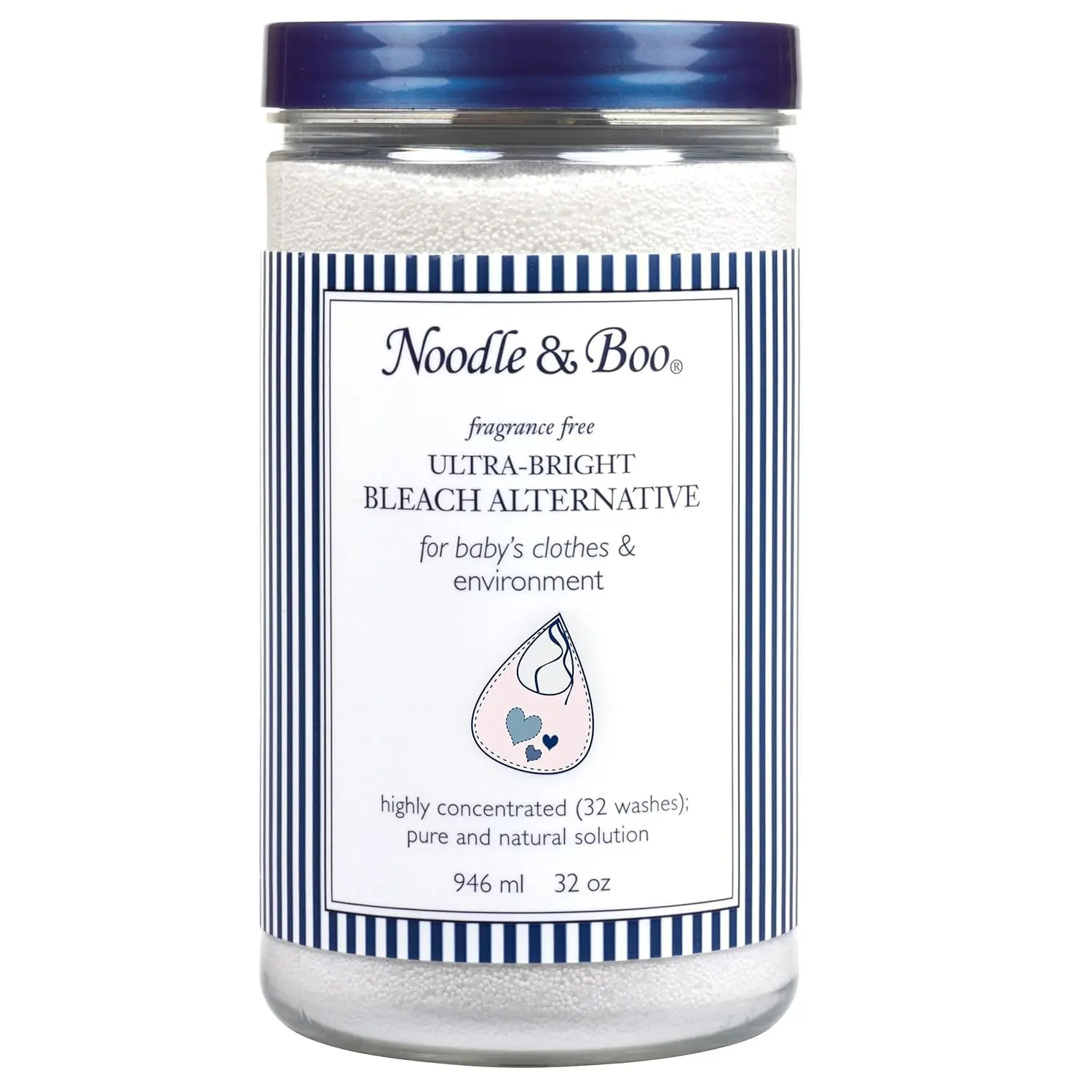 Ultra-bright baby laundry bleach alternative, safe for whitening delicate fabrics and baby clothes