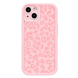 Cute Phone Case for iPhone 17/16/15/14/13/12/11 Pro, Plus, Pro Max, mini, X, XS, XSMAX, Air, 16e, 17e Series, Leopard Cheetah Print Pattern, Gaozhu Shockproof Soft Slim Full Camera Lens Protective Phone Cover, Black, Pink, Ivory, Wine, Lt Coffee