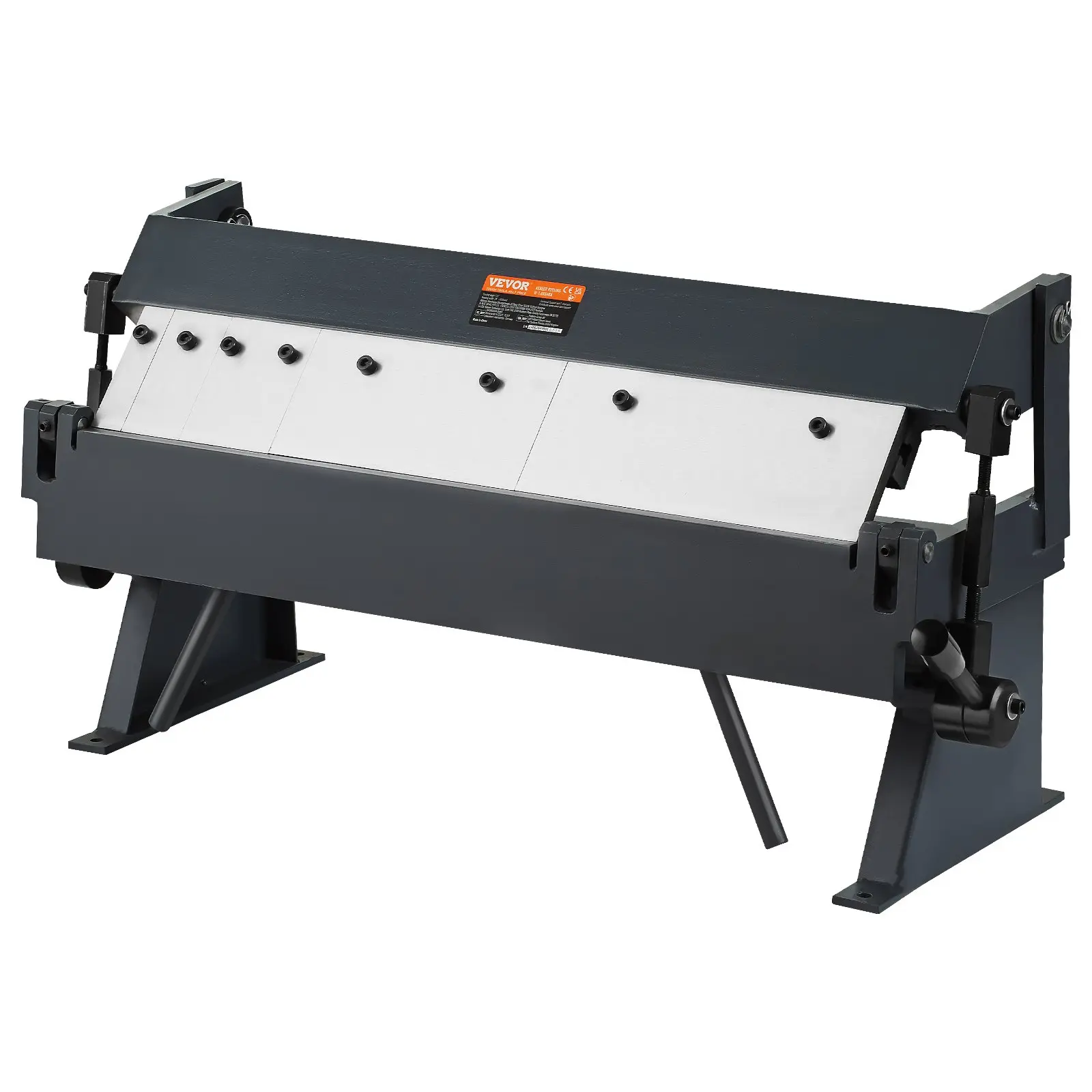 【DealsForYouDays】VEVOR Box and Pan Brake, 24-Inch, 0-130 Degrees Sheet Metal Bending Brake, Portable Metal Bender with 20 Gauge Low Carbon Steel 14 Gauge Aluminum Capacity, 5 Adjustable Fingers for Metal Bending