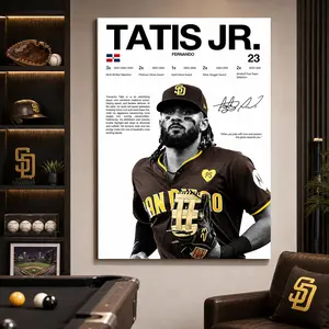 Fernando Tatis Jr.Artistic Poster, Baseball Sports Poster,Modern Minimalist Charm, Trendy Athletic Wall Art, Man Cave Decor, Sports Art for Padres Fans, Gaming Room Decor, Baseball Fan Gift, Aesthetic Room Decor, Bedroom Decor, Wall Art Decoration