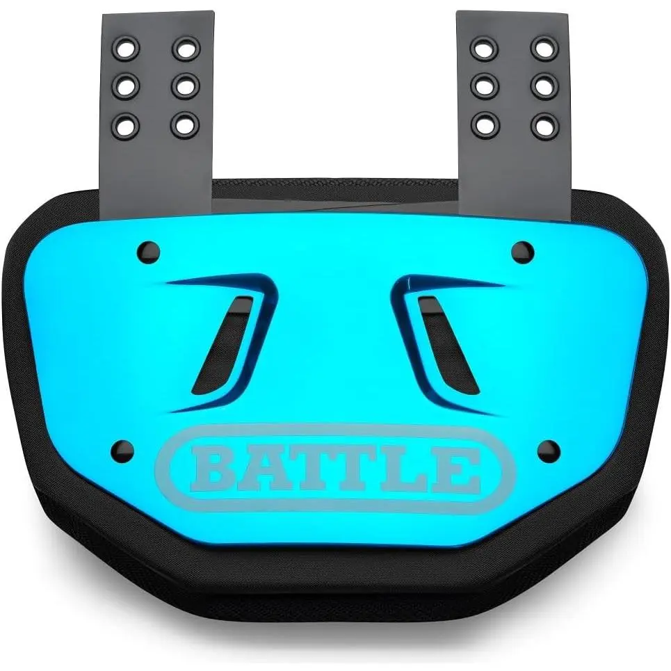 Chrome Football Back Plate – Hard Shell Lower Back Protector with Contoured Foam for High-Impact Protection | High-impact foam interior for maximum protection and coverage, curved design disburses energy, universal fit attaches easily