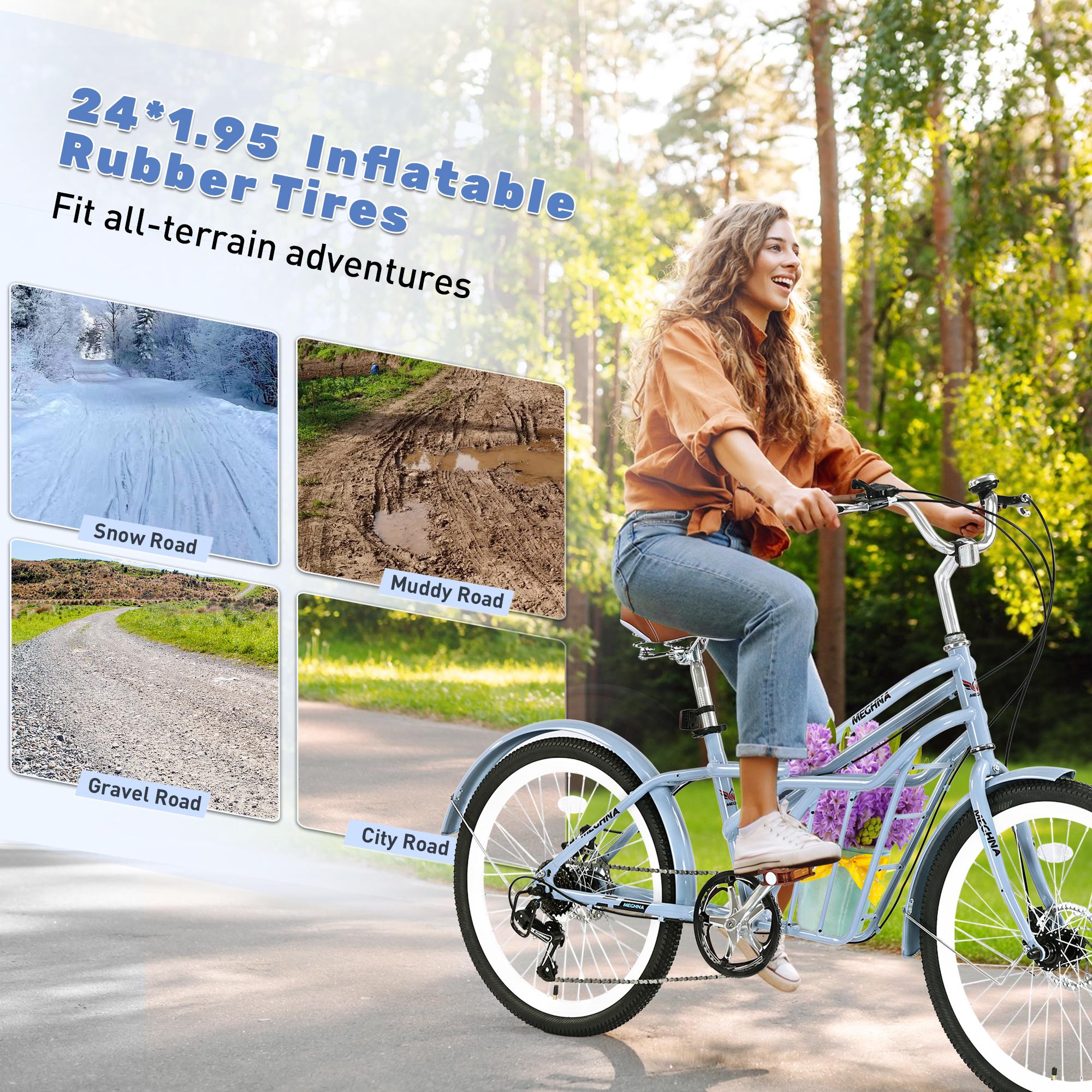 24 Inch Adult Commuter Bike 6 Speed Steel Frame Multiple Colors City Bicycle for Daily Commute Urban Riding Outdoor Sports Travel Fitness Work School Cycling Durable Steel Frame Adult Bike with Multiple Color Options24 Inch Bike 6 Speed Bike