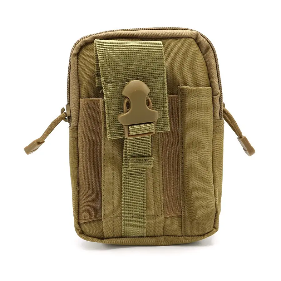 Multifunctional molle tactical fanny pack, outdoor sports portable camouflage kit men's cycling mobile phone bag