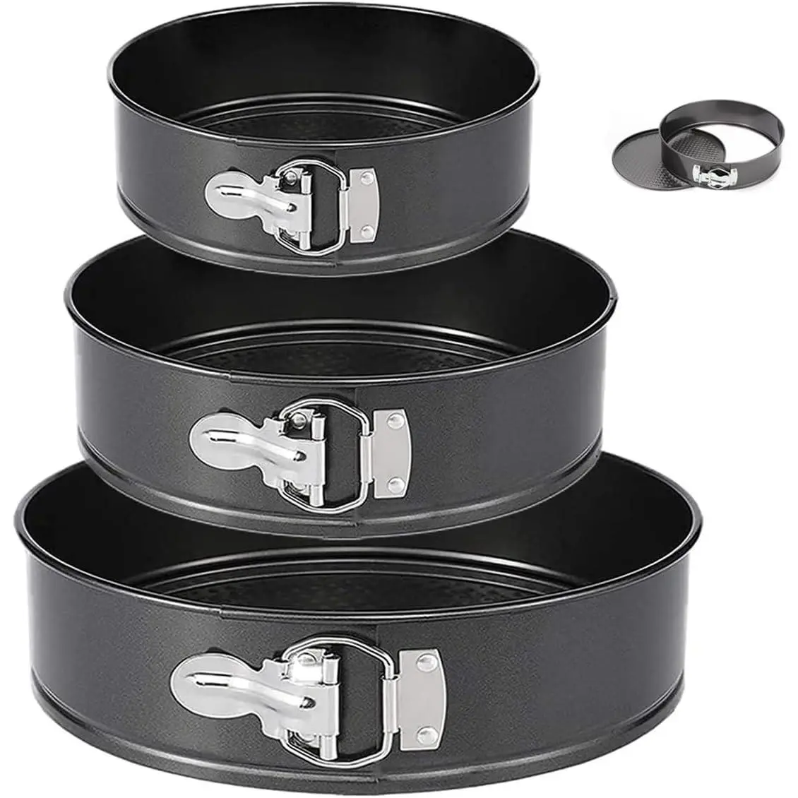 3PCS 7 8 9 Inch Springform Cheesecake Pans with Removable Bottom Non-stick Pan for Making Cheesecake, Baking Use, Multi-Size, Springform Pans