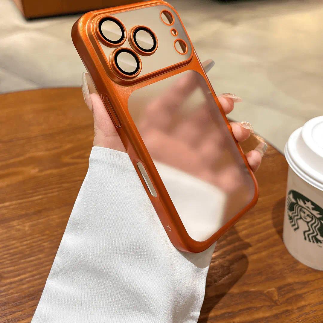 frosted electroplated PC ultra-thin shockproof  16 lens protector case For iPhone 11-17 Pro Max phone case,