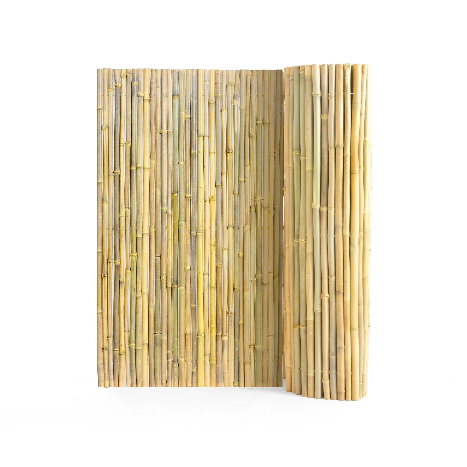 Natural Rolled Bamboo Fence, Eco-Friendly Bamboo Privacy Fence 4 ft Hx 6 ft Lx 0.75 in D. Decorative Bamboo Privacy Screen for Garden, Backyard, Balcony, Patio, Pool Side