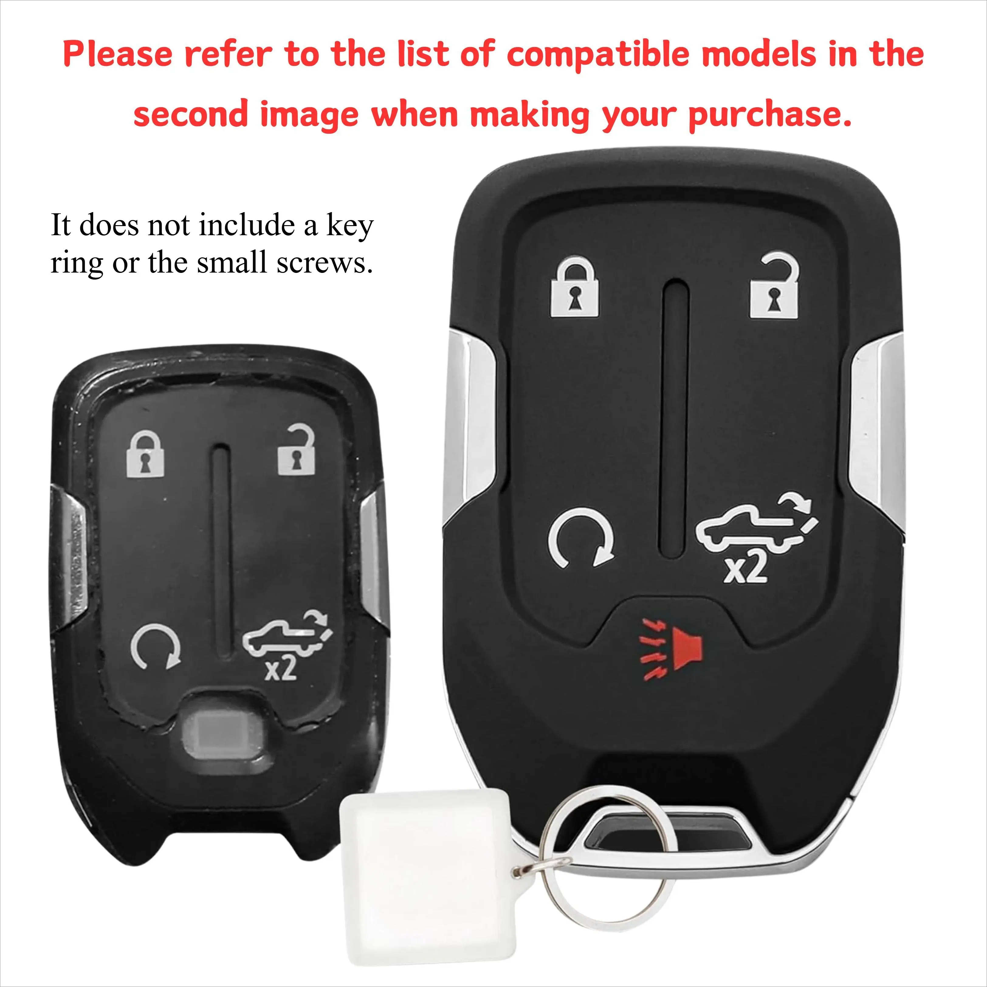 Lopixa Key Fob Shell, Replacement Smart Remote Key Case Cover 5 Buttons for 2014-2024 GMC Sierra Chevy Silverado HYQ1EA HYQ1ES