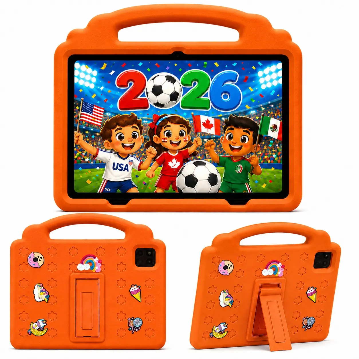 10.1-Inch Kids Learning Tablet, 2.4g WiFi, HD Screen, Parental Control, Educational Apps, Dual Cameras, Shockproof Case, Gift Idea