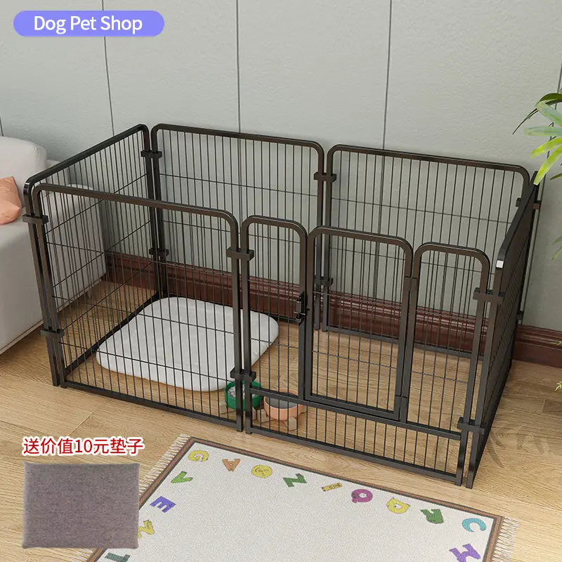 Steel Indoor Puppy Play Pen - Free Combination Small-Medium Dog Fence & Crate, Exercise Puppy Playpen, Pet Toilet Training Barrier