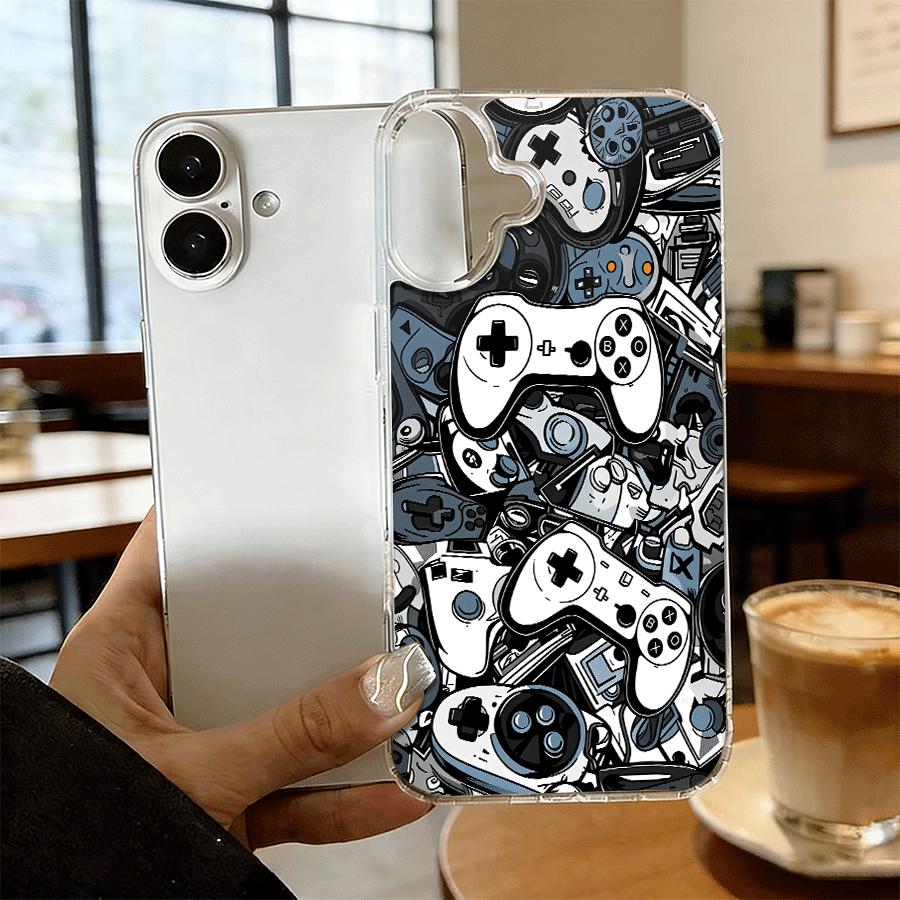 Gaming Controller Pattern Magnetic MagSafe Snap Case for iPhone 17/16 Pro Max 15 Pro 14 13 12 Mini 11 XR XS Plus SE Shockproof Slim Protective Cover