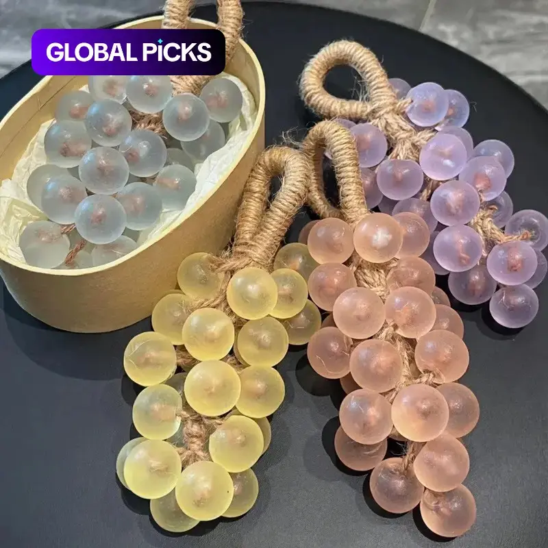 Grape Cluster Handmade Soap 180g, Natural Plant Essential Oils, Gentle Cleansing Moisturizing, Fun Shape, Bath Shower Hanging Decor Gift #TOP PICKS