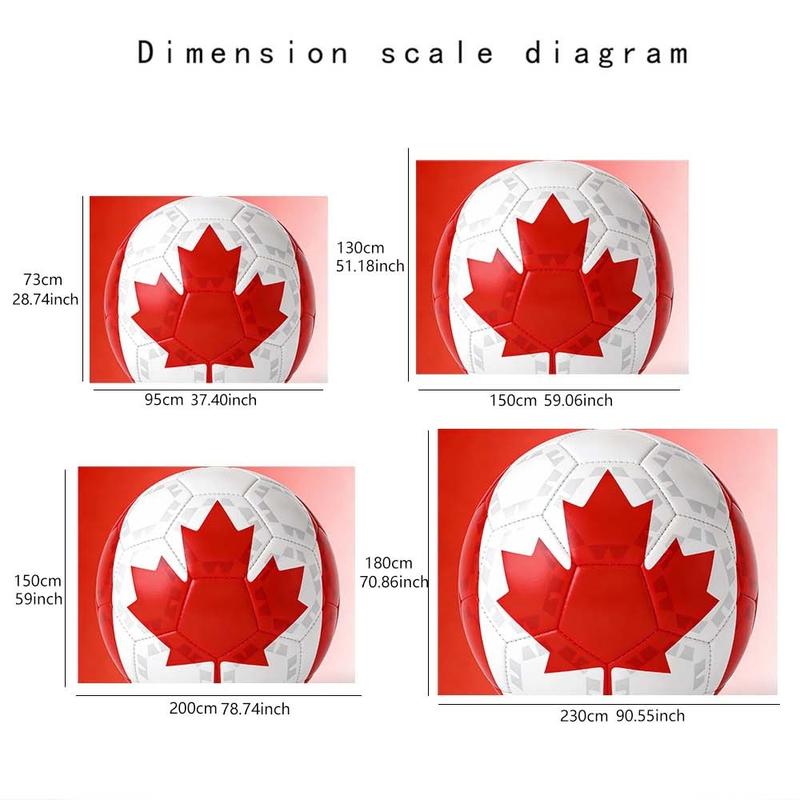 1 pc microfiber FIFA World Cup Canadian Flag Tapestry Wall Hanging Soccer Ball Design Living Room Bedroom Decor Holiday Ornament Tapestry Background Cloth Hanging Cloth Wall Cloth Decorative Cloth