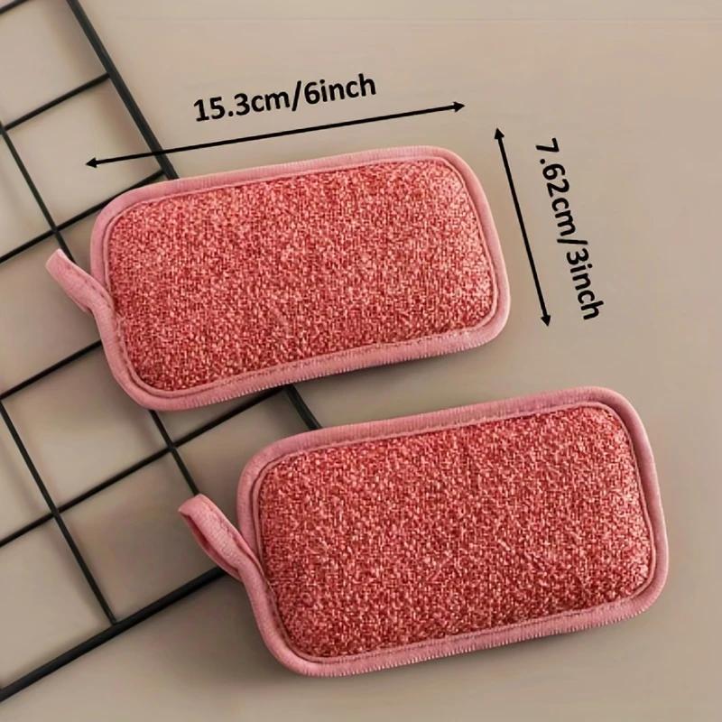 3pcs Non-Stick Bamboo Fiber Sponge Dish Cloth, Multi-Functional Kitchen Scrubbing Pads, Double-Sided Cleaning Mats for Home Use